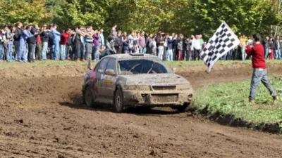 Mud Bath at the Rallycross