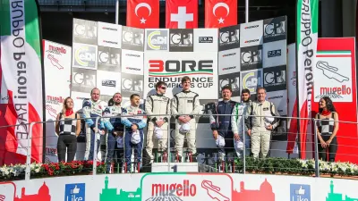 Turkish Flag on the Podium in Italy