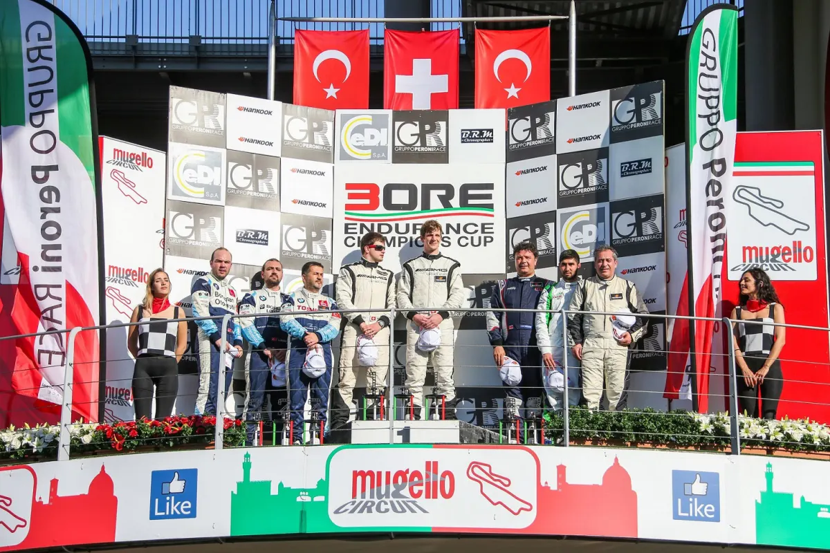 Turkish Flag on the Podium in Italy