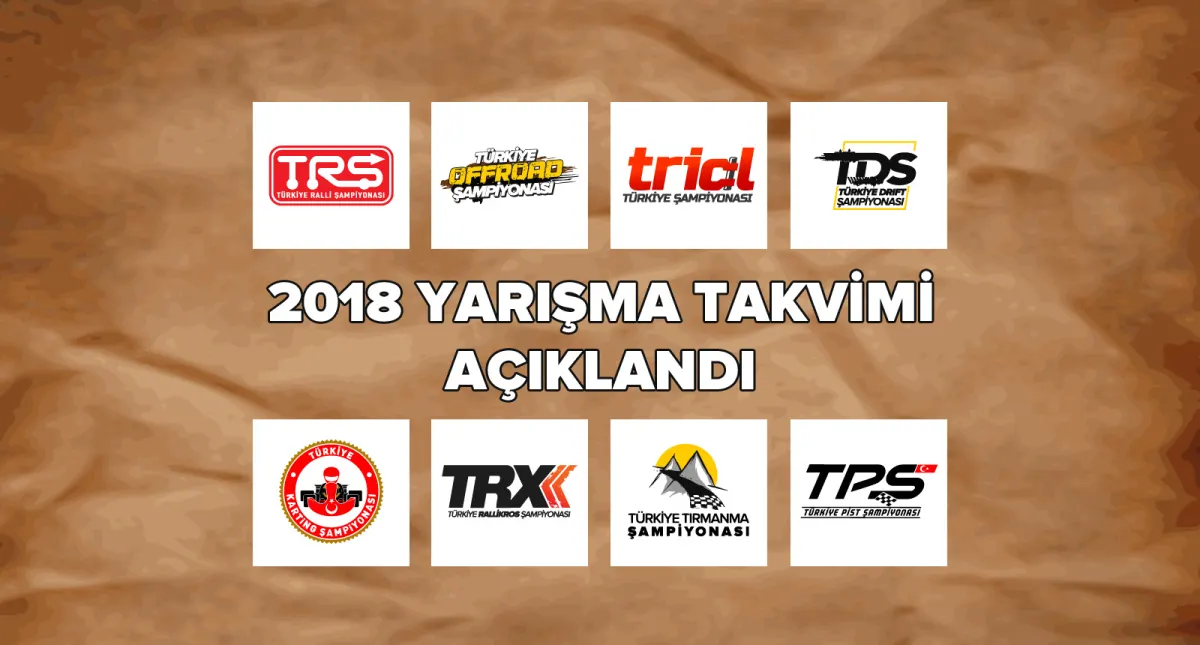 2018 Competition Calendar Announced